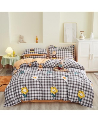 Stock Bedsheets Bedding Sets 100% Cotton, Wholesale King size Bedsheets Bedding Sheet Set custom