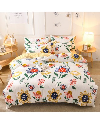 Stock Bedsheets Bedding Sets 100% Cotton, Wholesale King size Bedsheets Bedding Sheet Set custom