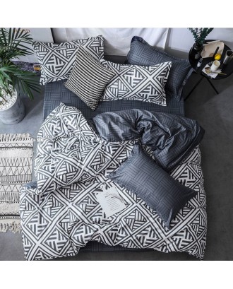 new best-selling marble pattern three-piece bedding four-piece duvet cover sheet Amazon geometric pattern