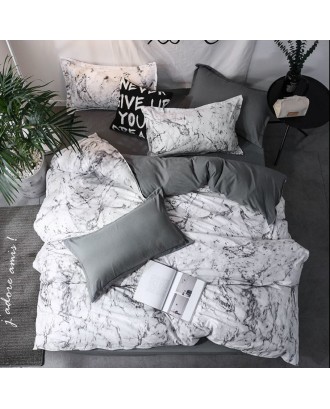 new best-selling marble pattern three-piece bedding four-piece duvet cover sheet Amazon geometric pattern