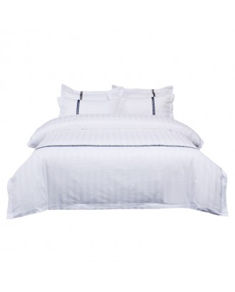 sell 40 * 40 high-grade Satin cotton hotel bedding set fitted sheet directly.  hotel sheets quilt cover  bedding  customize