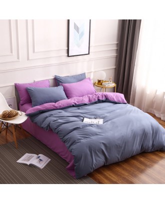 Pure color home hotel cotton four-piece set three-piece set duvet cover bedding set