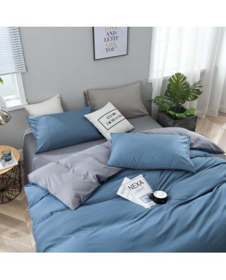 Pure color home hotel cotton four-piece set three-piece set duvet cover bedding set