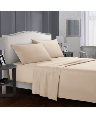 Solid Color 4pcs Plain Style Bedding Set Luxury Microfiber 100% cotton home Bedding Set Bed Sheet Set custom