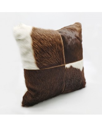 Factory direct sale custom luxury pillow covers home decor pillow case cushion cover cowhide leather pillow cover