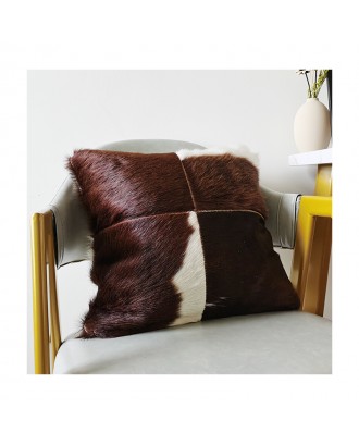 Factory direct sale custom luxury pillow covers home decor pillow case cushion cover cowhide leather pillow cover