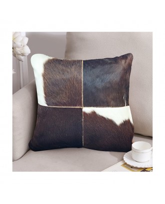 Natural cowhide leather comfortable soft pillow case customized design