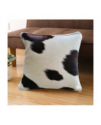 Fadeless high quality decorative design pillow cover selection of high quality cowhide leather sofa pillow cover