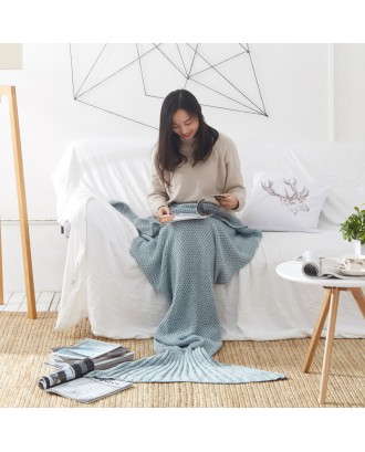 Knit Tail Adult TV Winter Air Condition Sherpa Fleece Blankets 100% Acrylic Fishtail Tail Adults Knitted Blanket