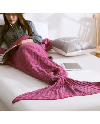 Knit Tail Adult TV Winter Air Condition Sherpa Fleece Blankets 100% Acrylic Fishtail Tail Adults Knitted Blanket