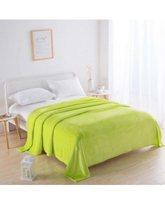 Polyester Super Soft Thickened Solid Flannel Fleece and Sherpa Throw Blankets for Autumn Winter