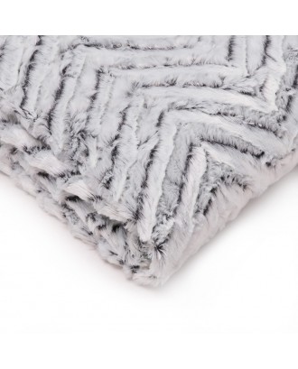 Luxury Lamb Wool Blanket Super Soft Thickened Double-layer Back Printing Faux Fur Fluffy Baby Throw Blanket