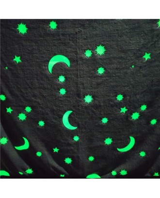 Wholesale Custom Coral Fleece Plush Throw Luminous Warm Flannel Blankets Night Star Glow in the Dark Blanket