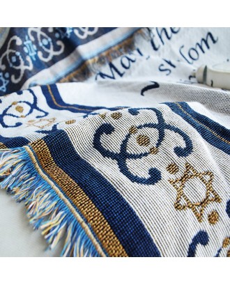 European and American geometric pattern 100% cotton Printed blanket