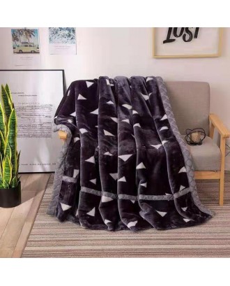 Super Soft Exting Blankets Light Color Double Ply One Side Embossed Raschel Mink Blanket