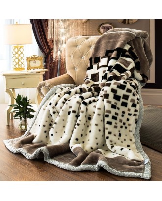 Super Soft Exting Blankets Light Color Double Ply One Side Embossed Raschel Mink Blanket