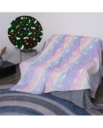 Hot Selling Luminous Fleece Children's Blanket 127 X 152.4 Cm Super Soft Blanket Glows in the Dark for Boys and Girls