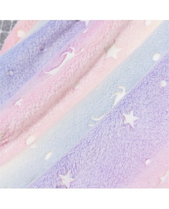 Hot Selling Luminous Fleece Children's Blanket 127 X 152.4 Cm Super Soft Blanket Glows in the Dark for Boys and Girls