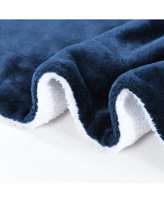 Warm Soft Room Sofa Design Double Layer Thick Luxury Sherpa Fleece Throw Flannel Blanket