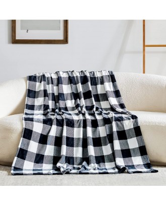 Latest Flannel Plaid Blanket Super Soft Warm Plush Blanket Lightweight Comfortable Travel Outdoor Camping Blanket