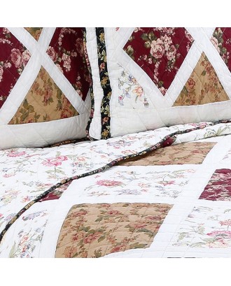 Hot selling products Eco-Friendly Patchwork bedding set 100 cotton  Printed fabric quilt