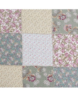 Hot sale products100% Cotton Floral Fabric True with Ruffle Decoration Small floral stitching quilt