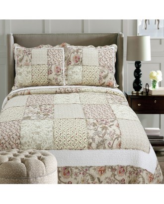 factory direct sell eco friendly cotton floral fabric true patchwork ruffle decoration quilt