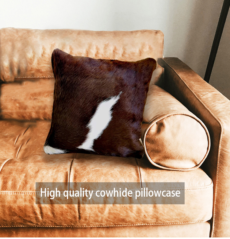 Selection of high quality luxury outdoor patio pillow covers advanced technology nursing cowhide leather pillow cover