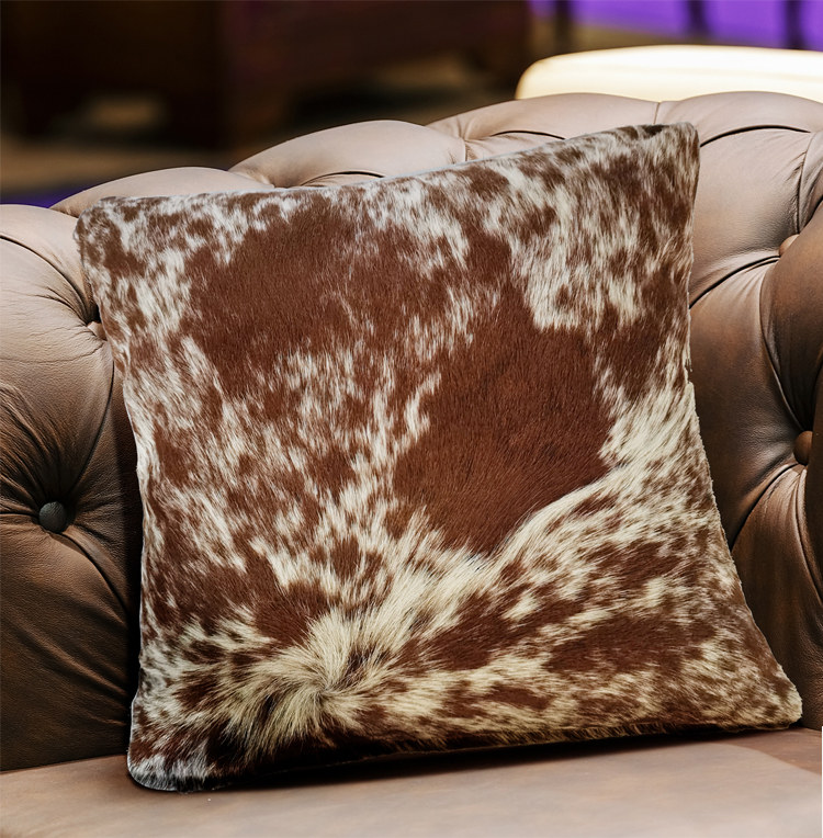 Selection of high quality cowhide leather throw pillow cover sets custom throw decorative pillow covers set